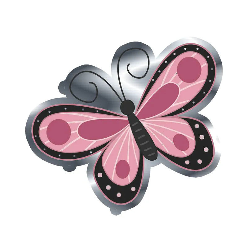Butterfly - Silver Chrome Vinyl Decal