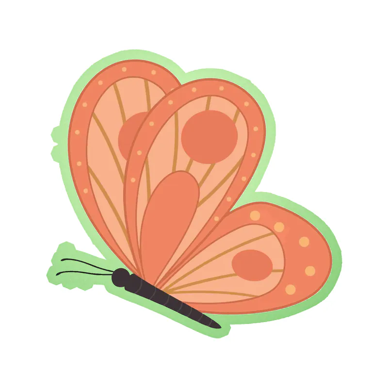 Butterfly - Glow in the Dark Vinyl Decal