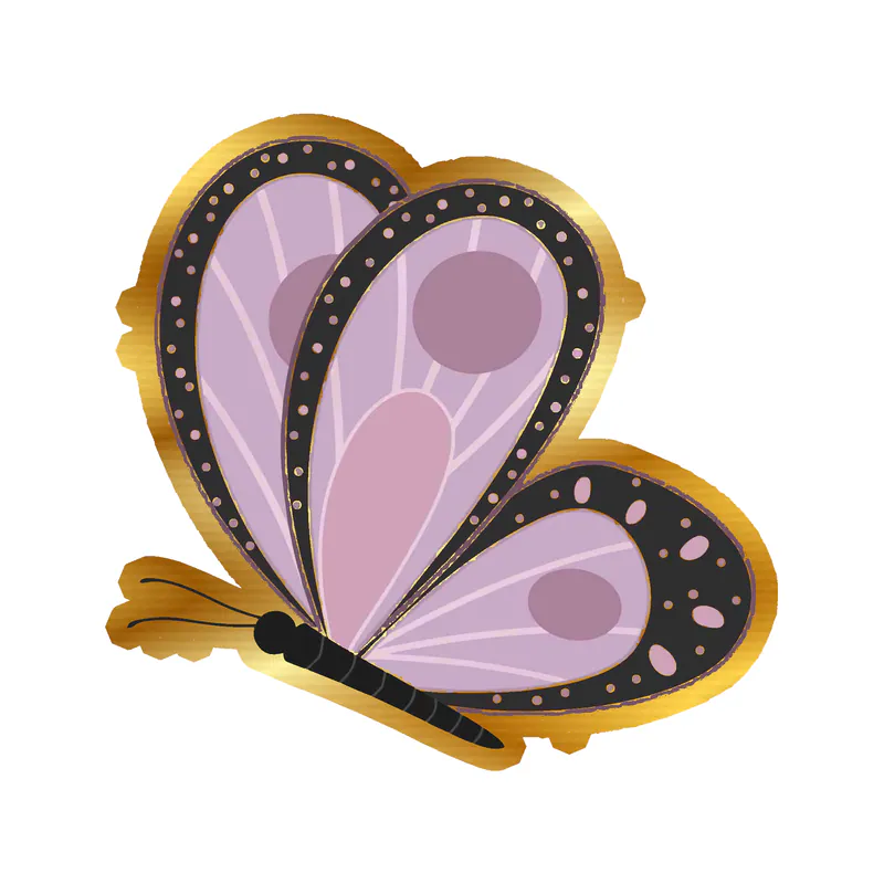 Butterfly - Gold Chrome Vinyl Decal
