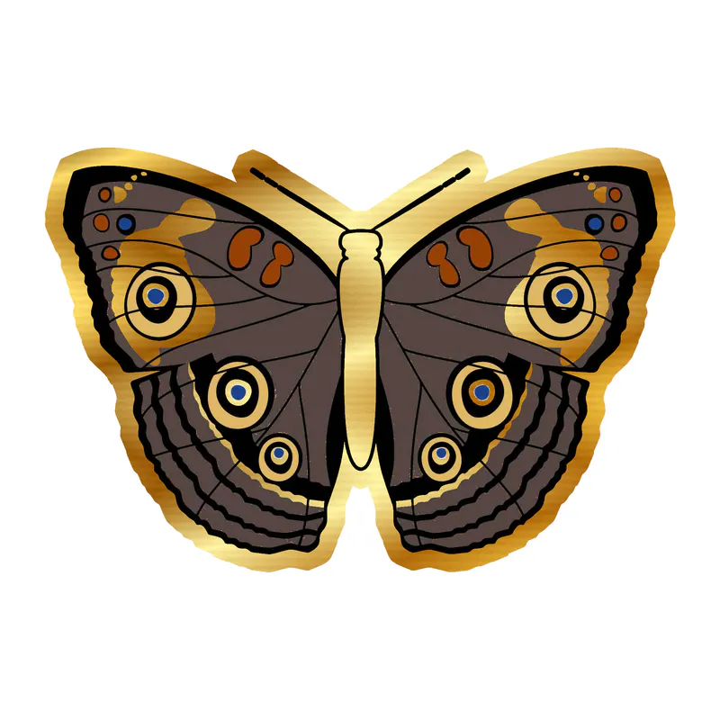 Butterfly - Gold Chrome Vinyl Decal