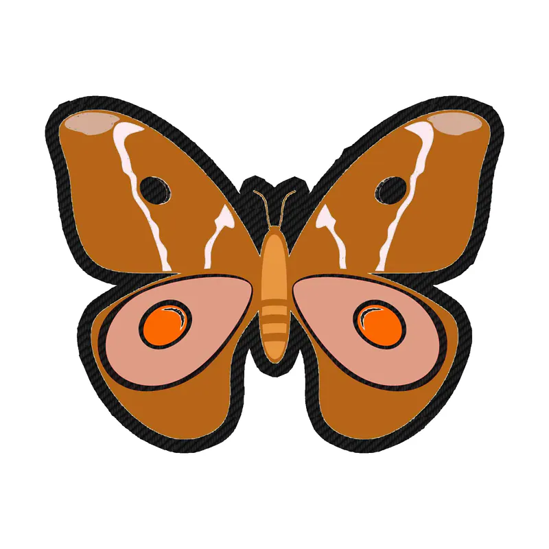 Butterfly - Carbon Fiber Vinyl Decal