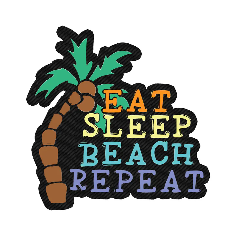 Beach - Carbon Fiber Vinyl Decal