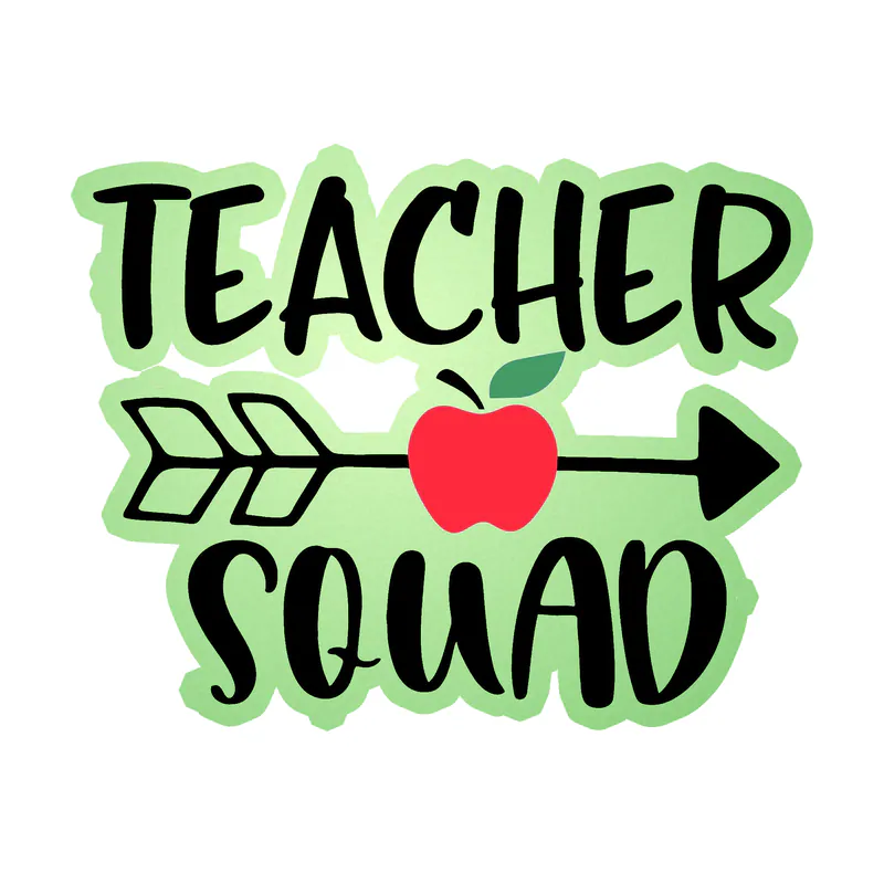 Teacher Squad - Glow in the Dark Vinyl Decal - Custom Size