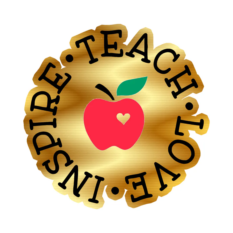 Teach Love Inspire - Gold Chrome Vinyl Decal - Custom Size