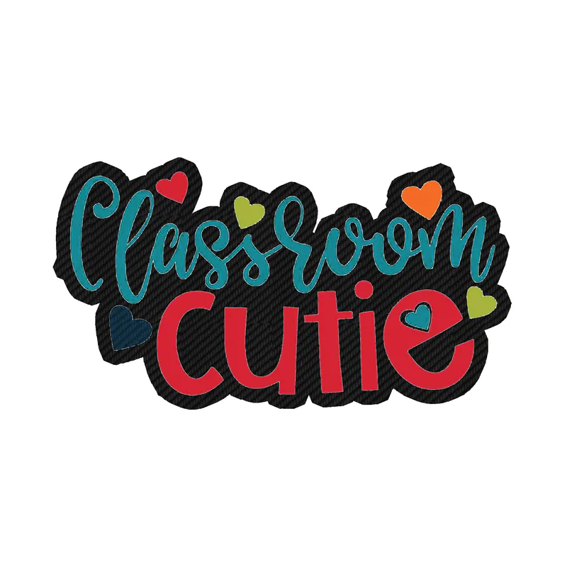 Classroom Cutie - Carbon Fiber Vinyl Decal - Custom Size