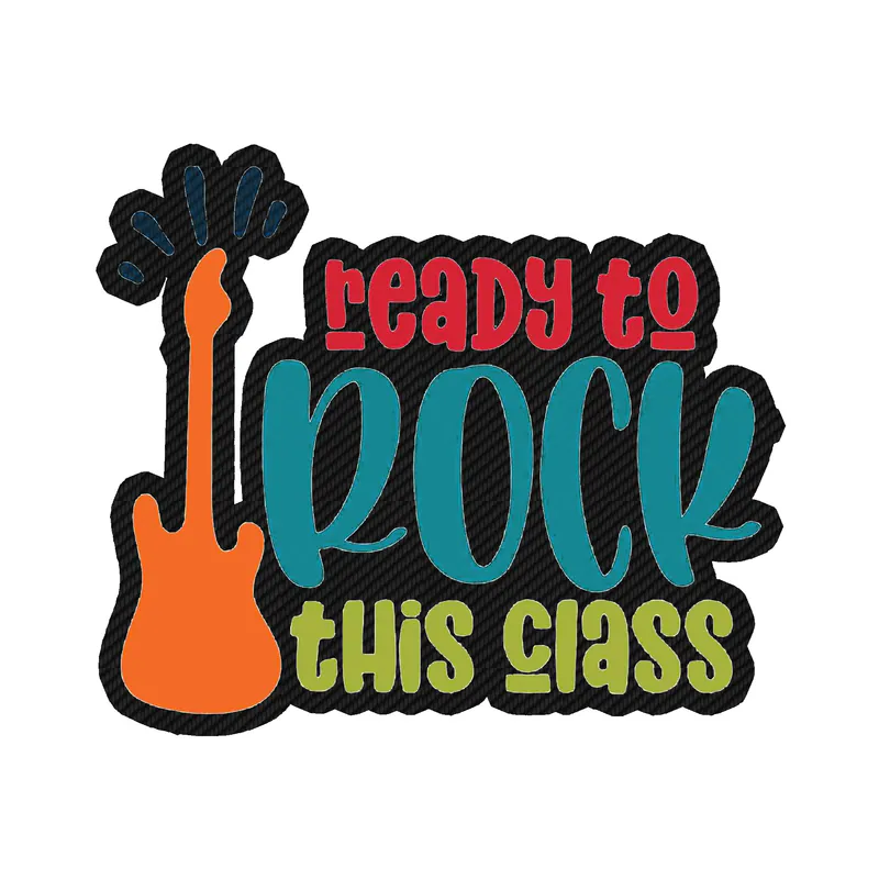 Ready to Rock - Carbon Fiber Vinyl Decal - Custom Size
