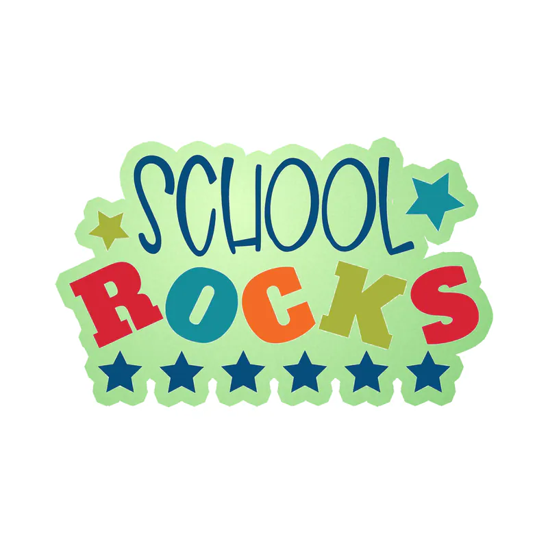 School Rocks - Glow in the Dark Vinyl Decal - Custom Size