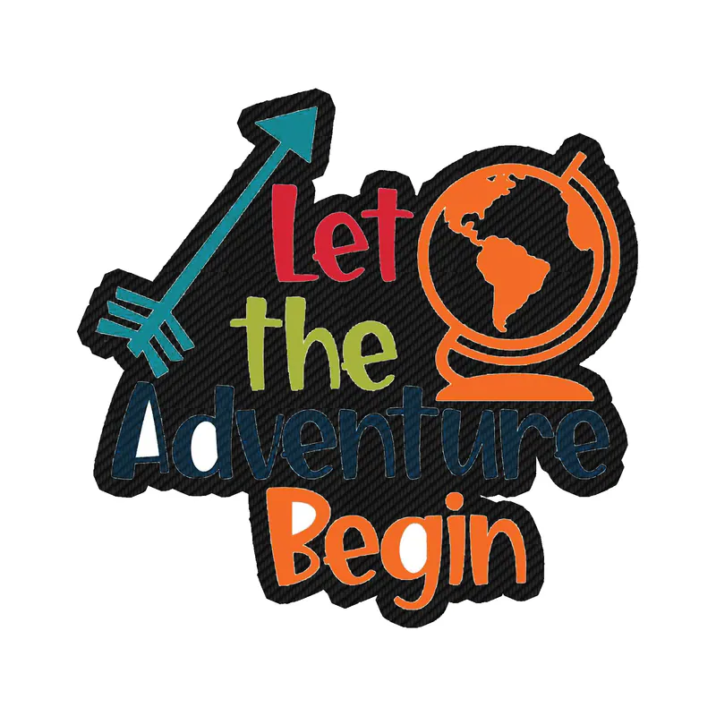 Let the Adventure Begin - Carbon Fiber Vinyl Decal - Custom Size