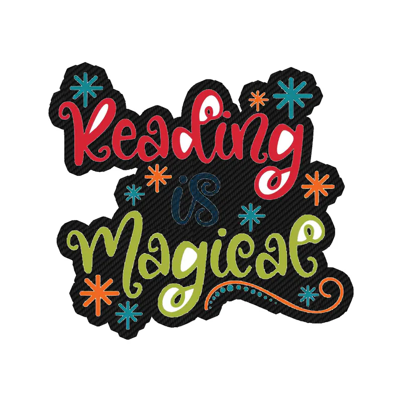 Reading is Magical - Carbon Fiber Vinyl Decal - Custom Size