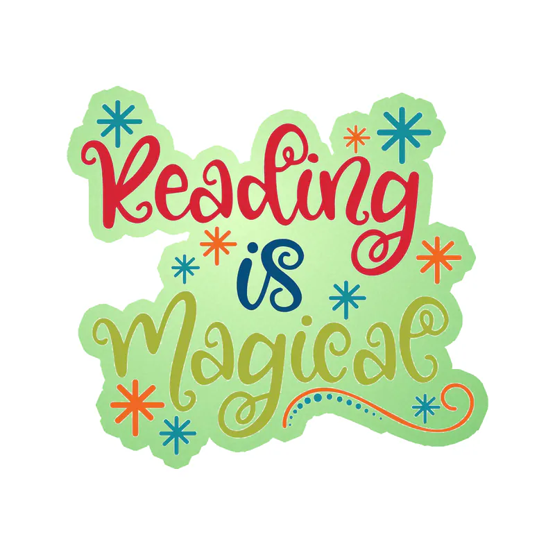Reading is Magical - Glow in the Dark Vinyl Decal - Custom Size