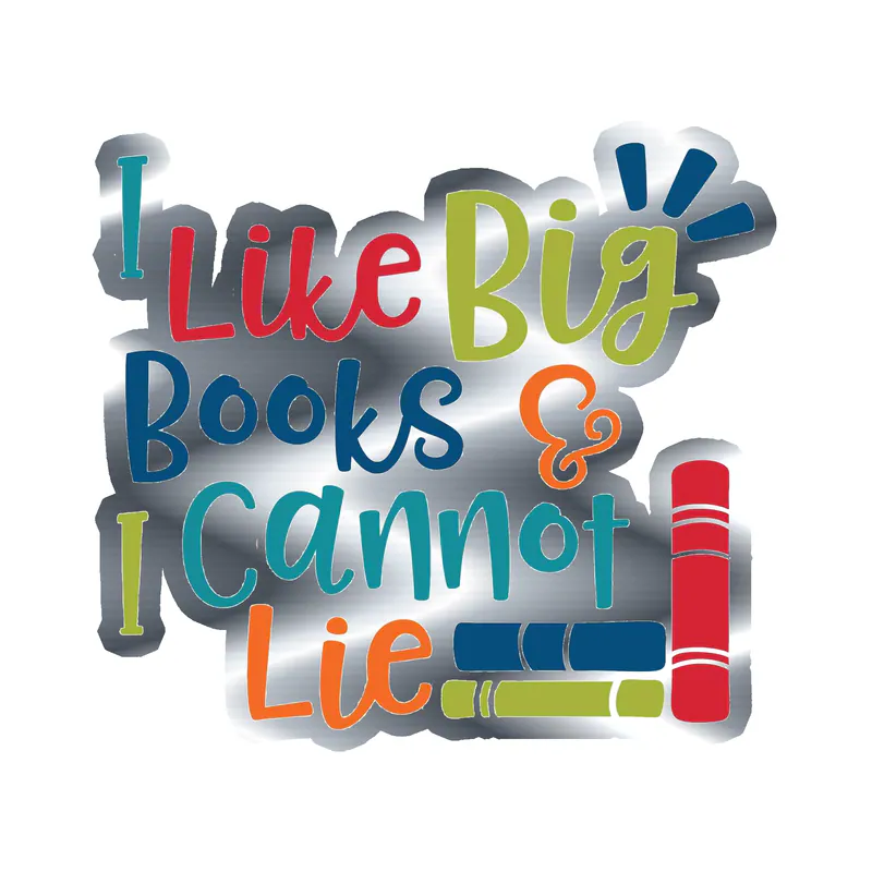 Big Books - Silver Chrome Vinyl Decal - Custom Size