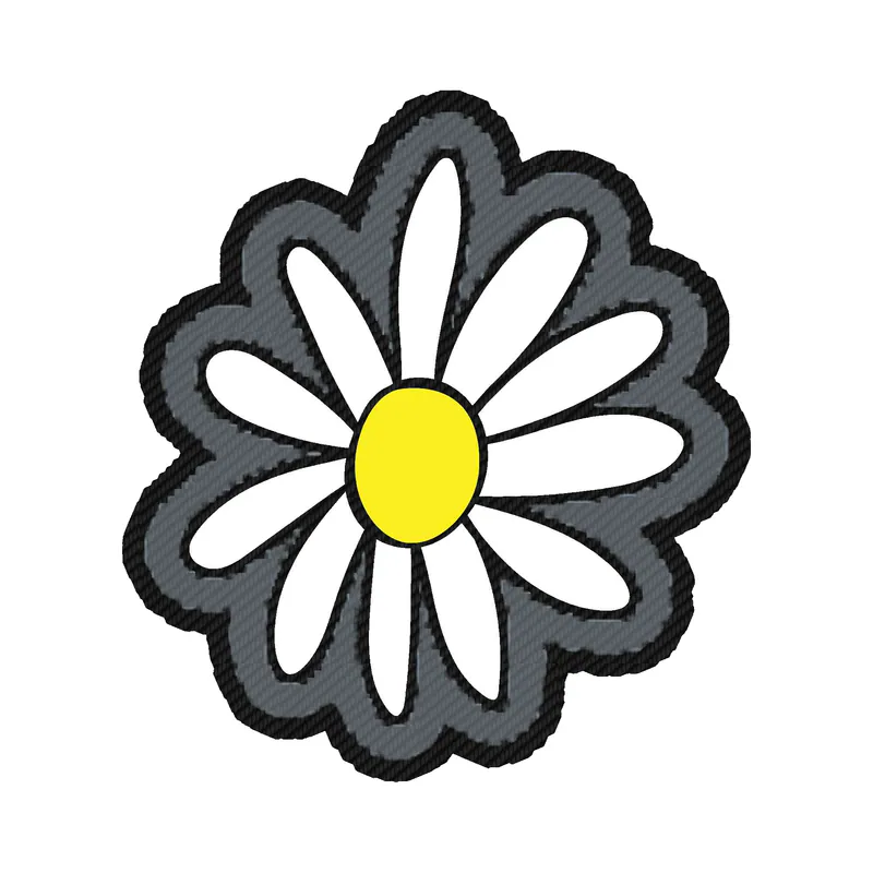 White Flower Carbon Fiber Vinyl Decal - Custom Size