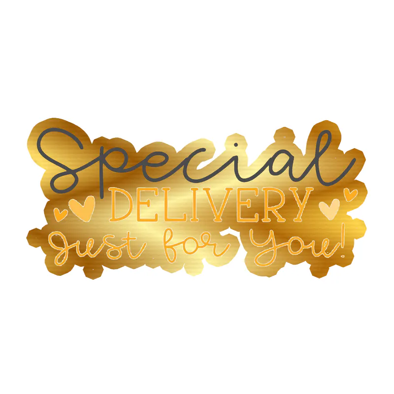 Special Delivery - Gold Chrome Vinyl Decal