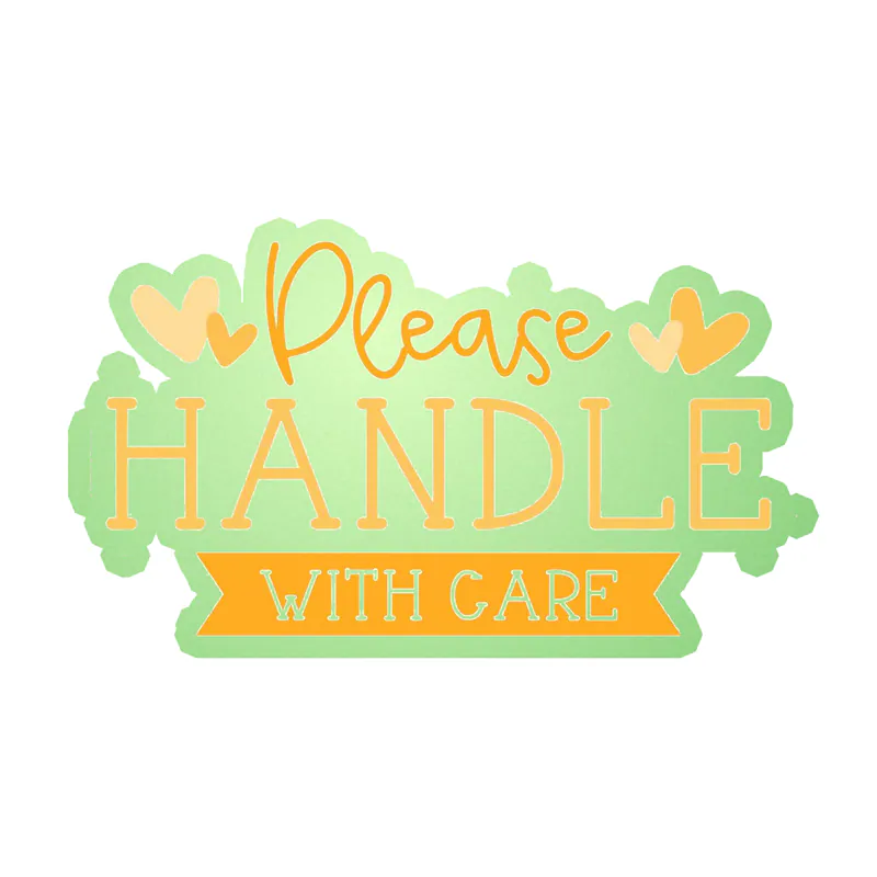 Please Handle with Care - Glow in the Dark Vinyl Decal