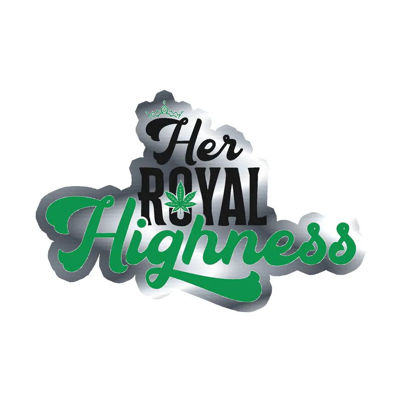 Hey Royal Highness - Silver Chrome Vinyl Decal - Custom Size