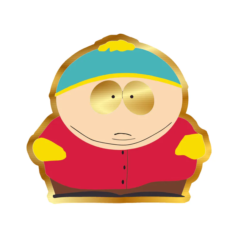 Cartman Gold Chrome Vinyl Decal - Custom Size