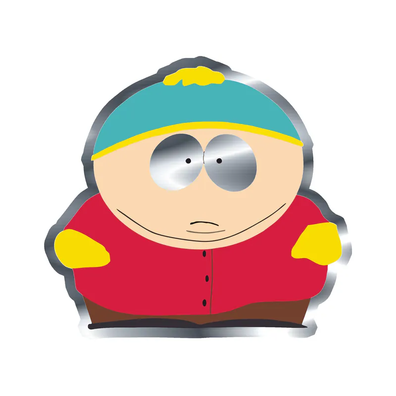 Cartman Silver Chrome Vinyl Decal - Custom Size
