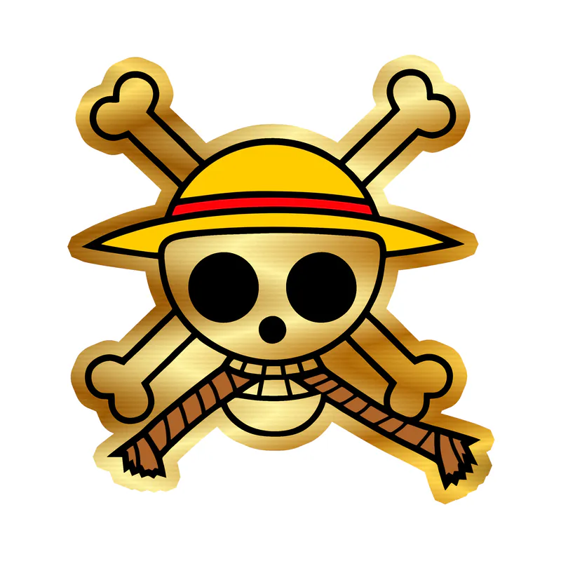 Skull Gold Chrome Vinyl Decal - Custom Size