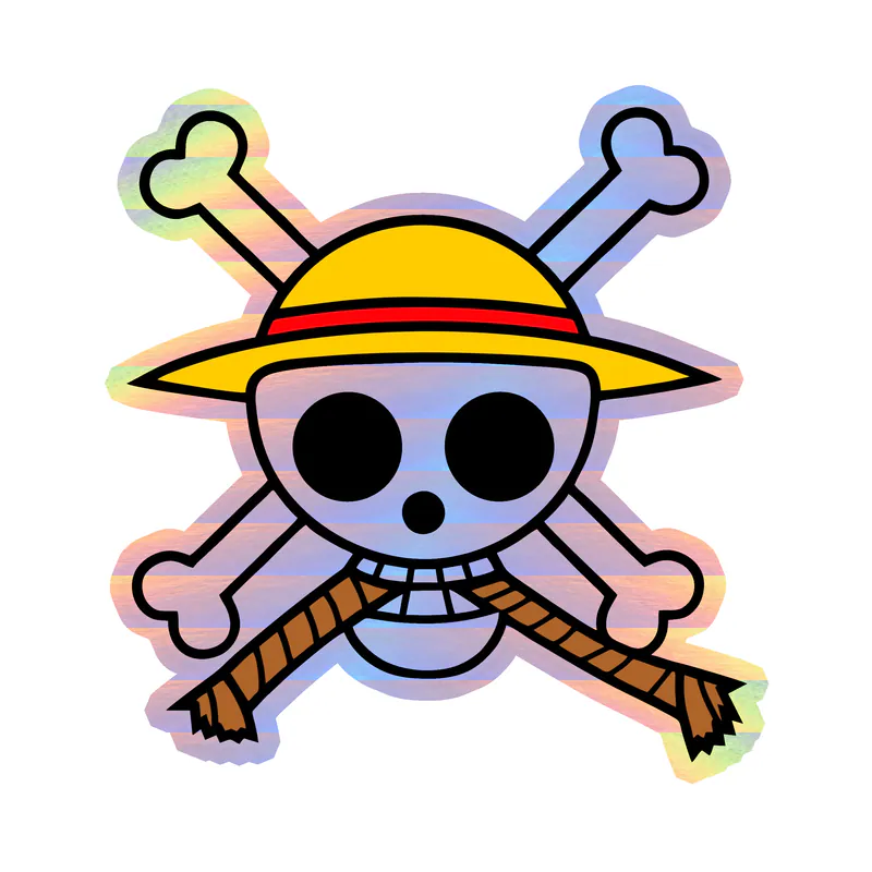 Skull Holographic Vinyl Decal - Custom Size
