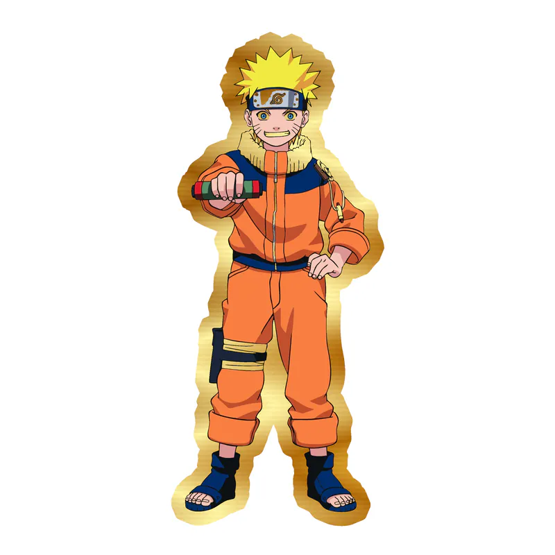 Naruto Gold Chrome Vinyl Decal - Custom Size