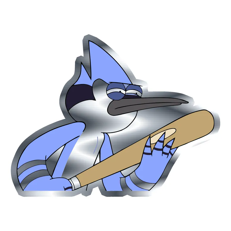 Mordecai Silver Chrome Vinyl Decal - Custom Size