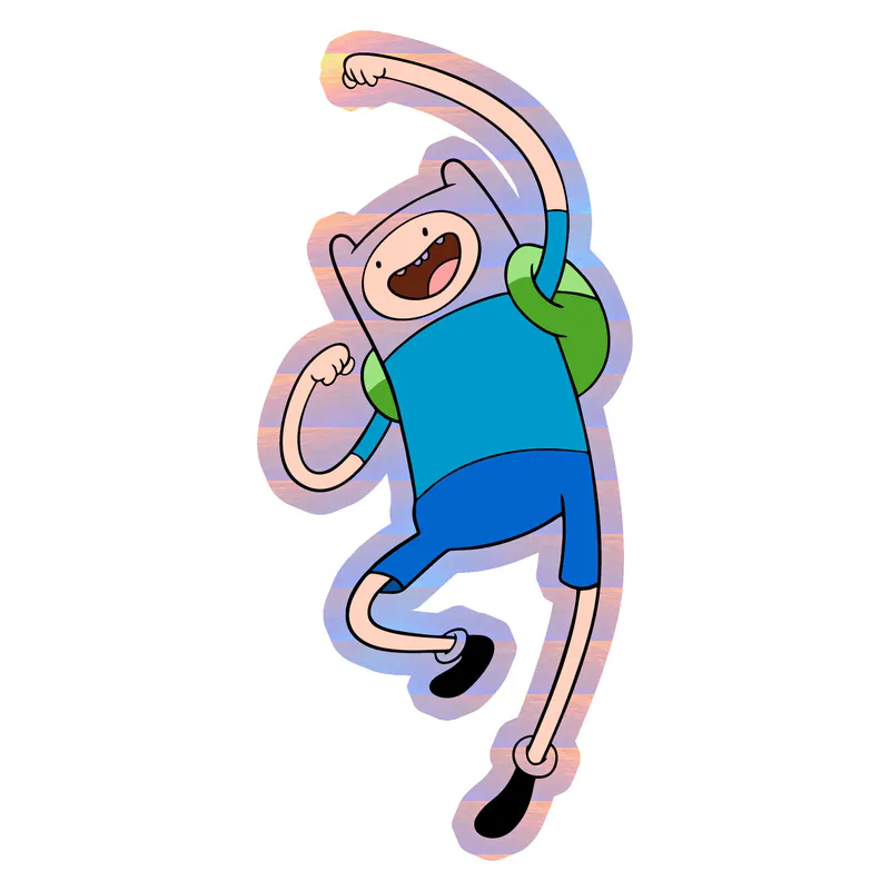 Finn Holographic Vinyl Decal - Custom Size