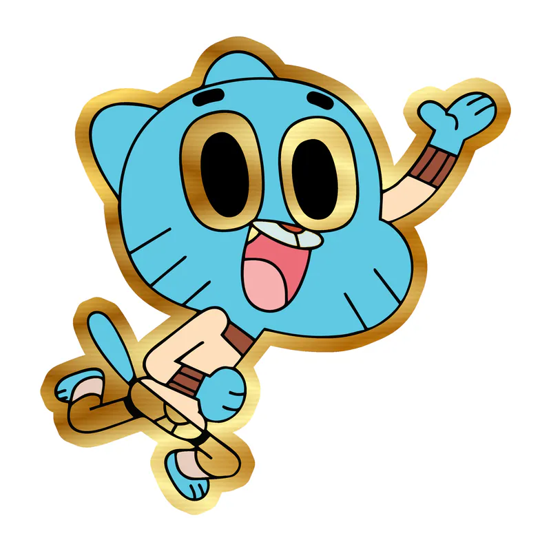 Gumball Gold Chrome Vinyl Decal - Custom Size
