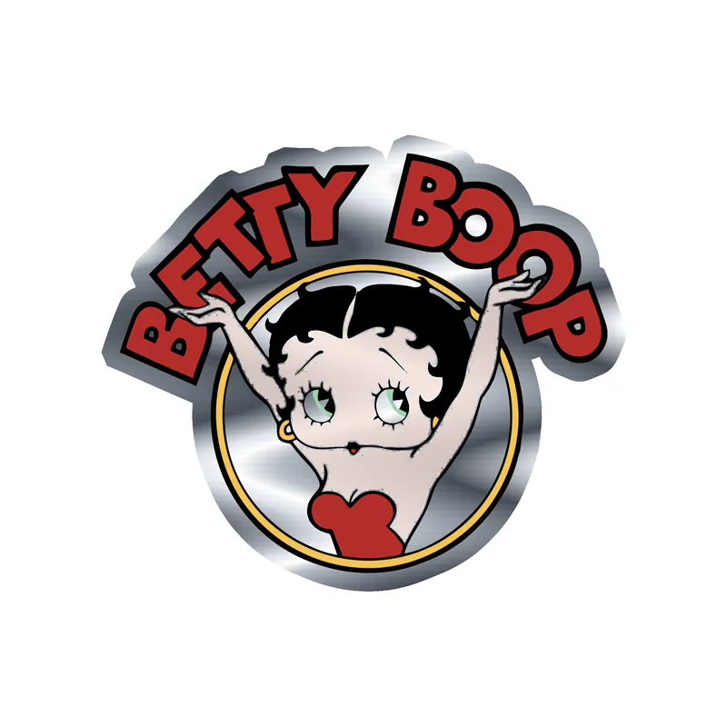betty boop - Silver Chrome Vinyl Decal