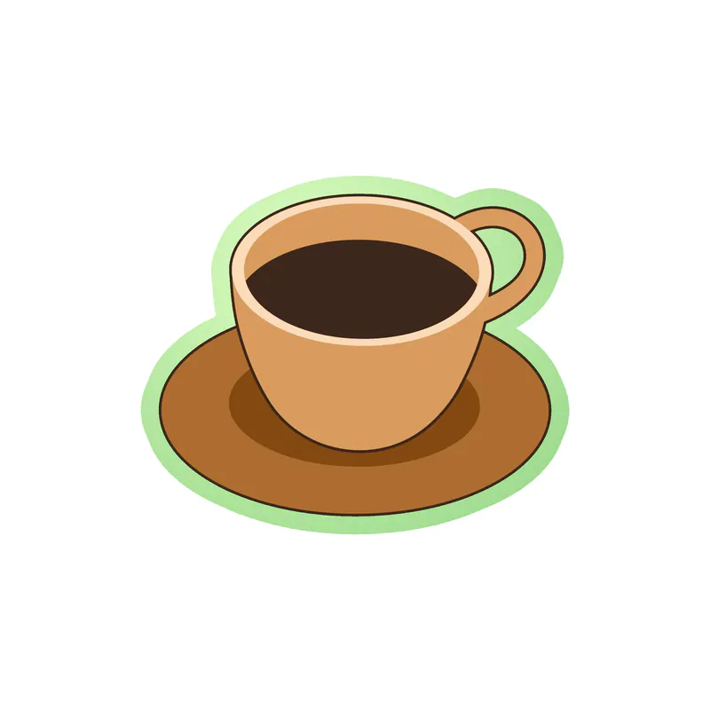 Coffee Glow in the Dark Vinyl Decal - Custom Size