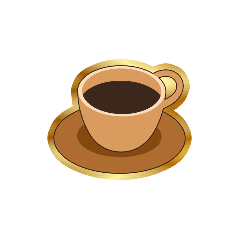 Coffee Gold Chrome Vinyl Decal - Custom Size