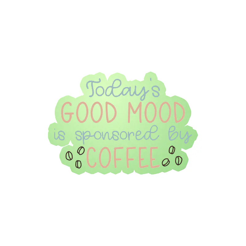 Coffee Glow in the Dark Vinyl Decal - Custom Size