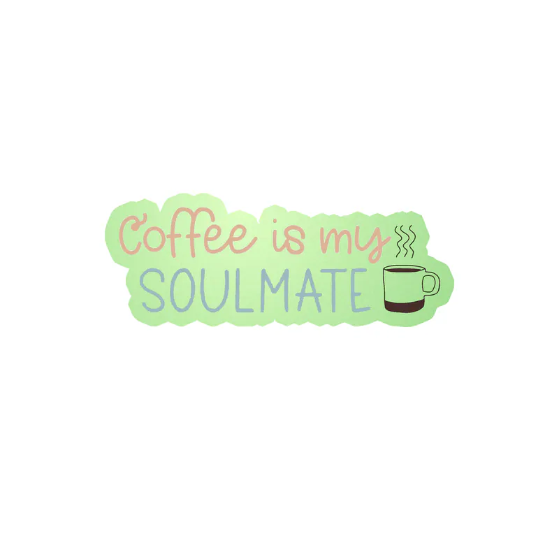 Coffee Glow in the Dark Vinyl Decal - Custom Size