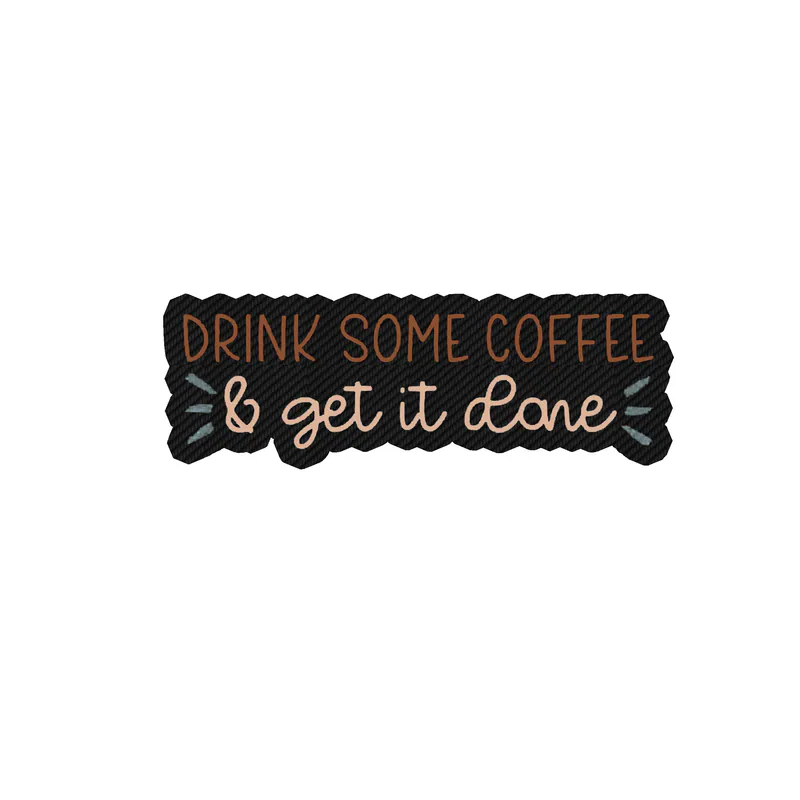 Coffee Carbon Fiber Vinyl Decal - Custom Size