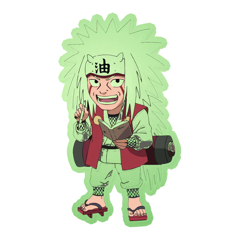 Jiriaiya Chibi Glow in the Dark Vinyl Decal - Custom Size