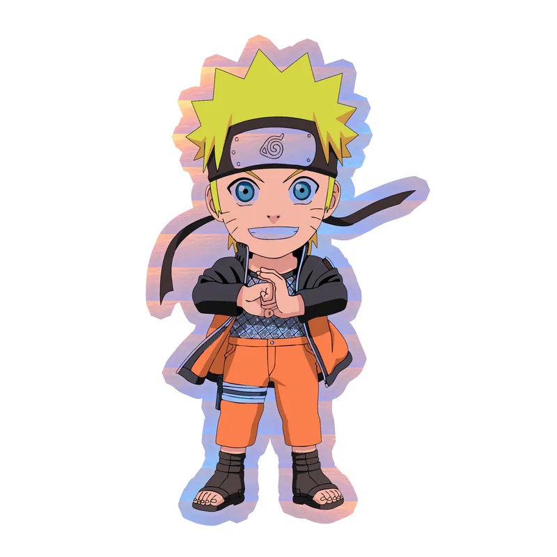 Naruto Chibi Holographic Vinyl Decal - Custom Size