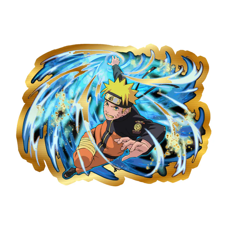 Rasengan Gold Chrome Vinyl Decal - Custom Size