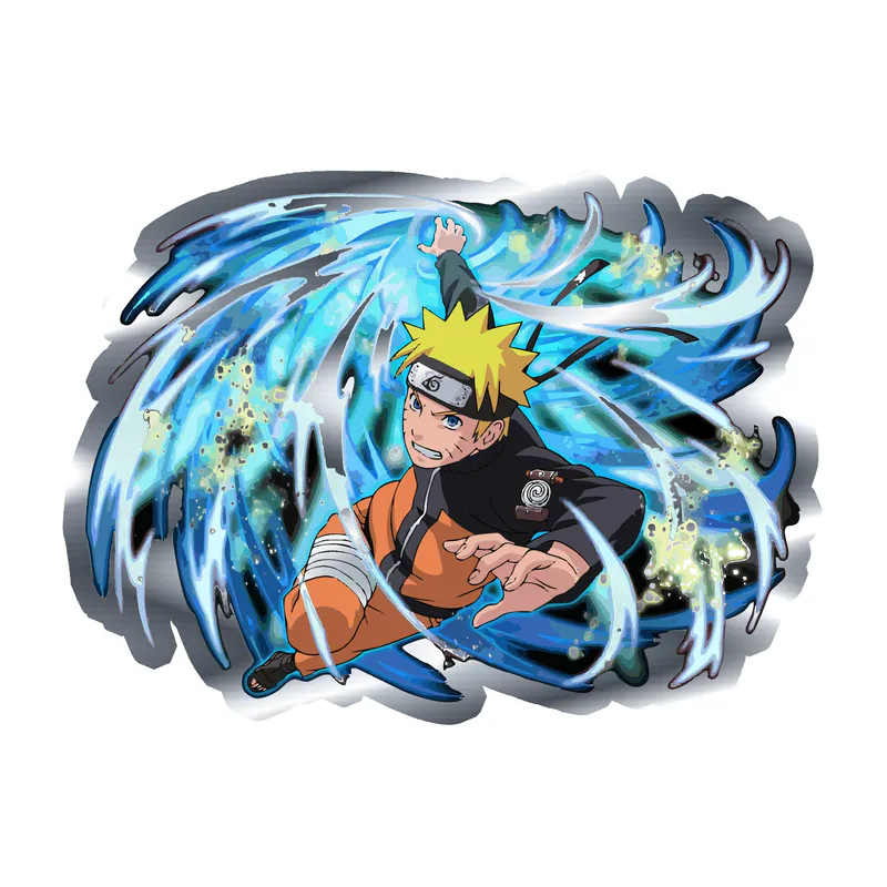 Rasengan Silver Chrome Vinyl Decal - Custom Size
