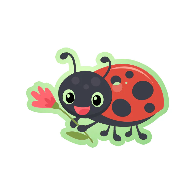 Ladybug Glow in the Dark Vinyl Decal - Custom Size