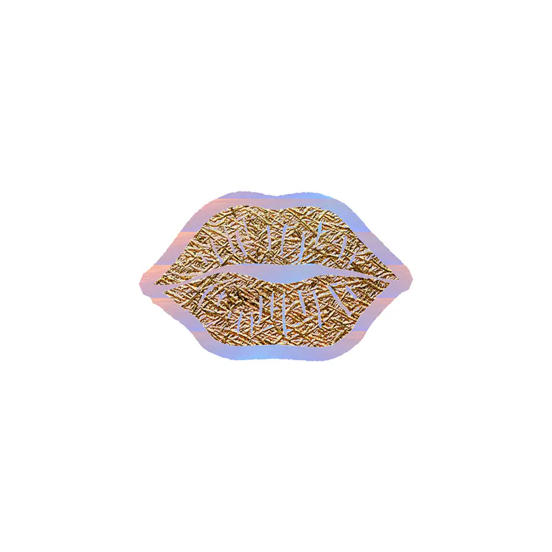 Lips - Holographic Vinyl Sticker - Custom Size