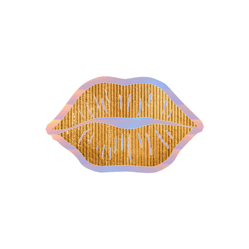 Lips - Holographic Vinyl Sticker - Custom Size