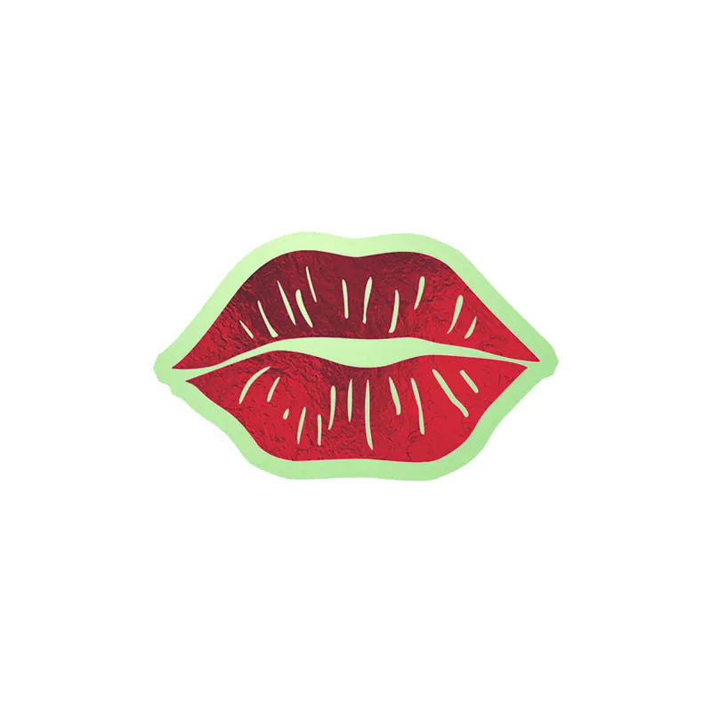 Lips - Glow in the Dark Vinyl Sticker - Custom Size