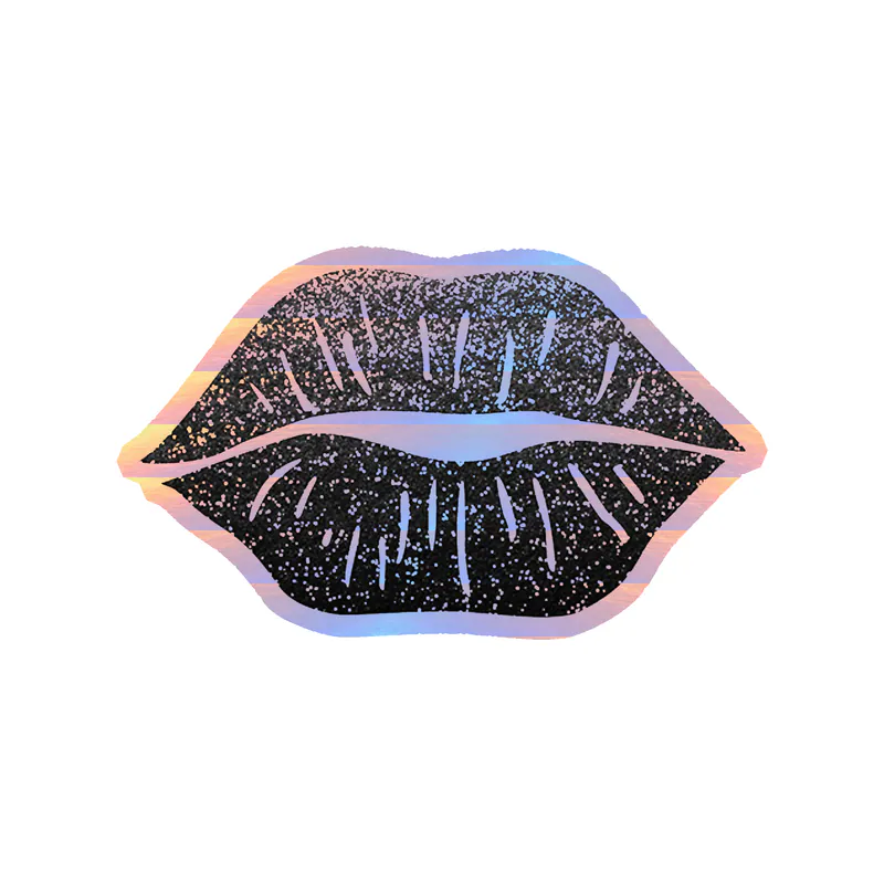 Lips - Holographic Vinyl Sticker - Custom Size