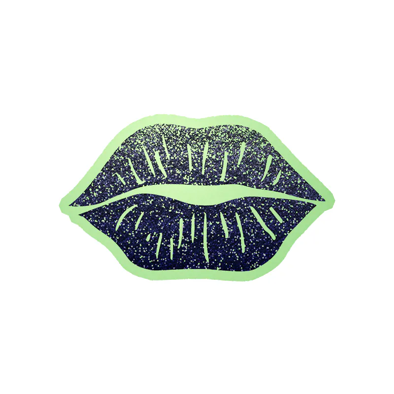 Lips - Glow in the Dark Vinyl Sticker - Custom Size