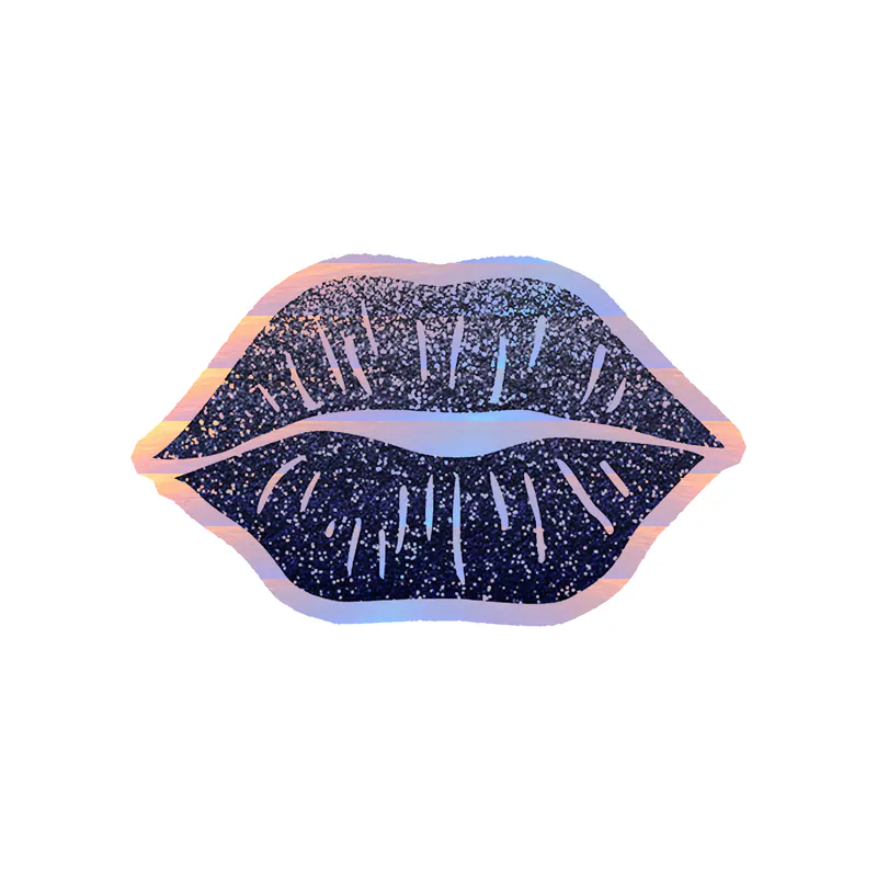 Lips - Holographic Vinyl Sticker - Custom Size