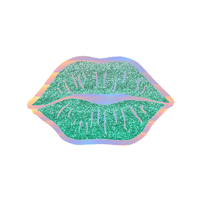 Lips - Holographic Vinyl Sticker - Custom Size