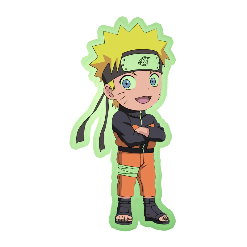 Naruto Chibi Glow in the Dark Vinyl Decal - Custom Size