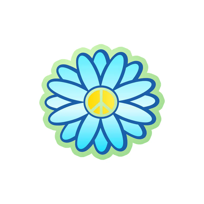 Flower Glow in the Dark Vinyl Decal - Custom Size