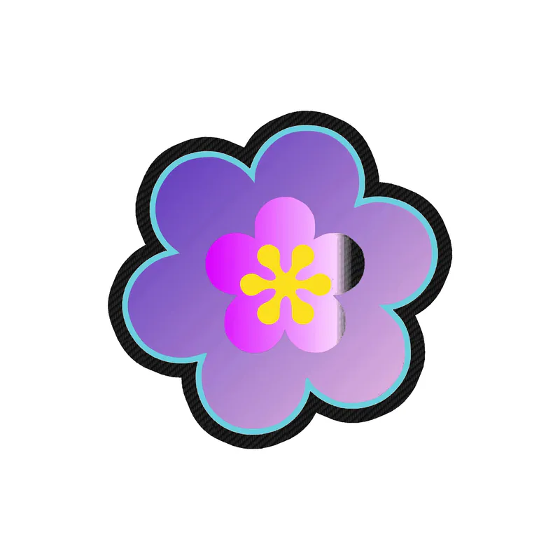 Flower Carbon Fiber Vinyl Decal - Custom Size