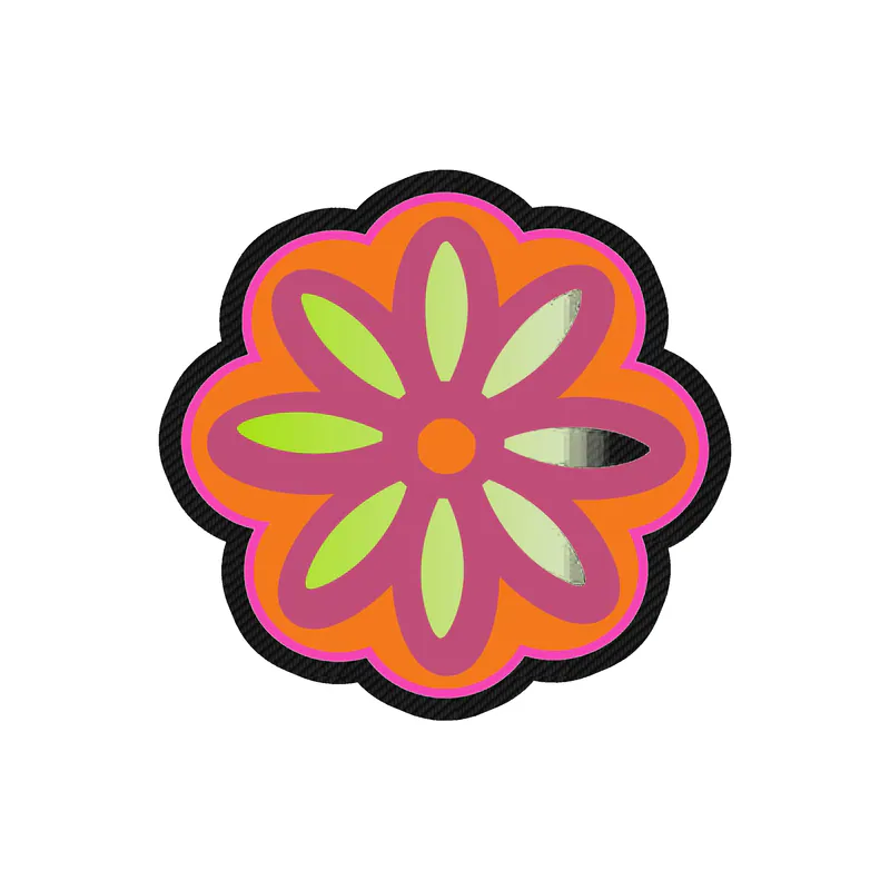 Flower Carbon Fiber Vinyl Decal - Custom Size