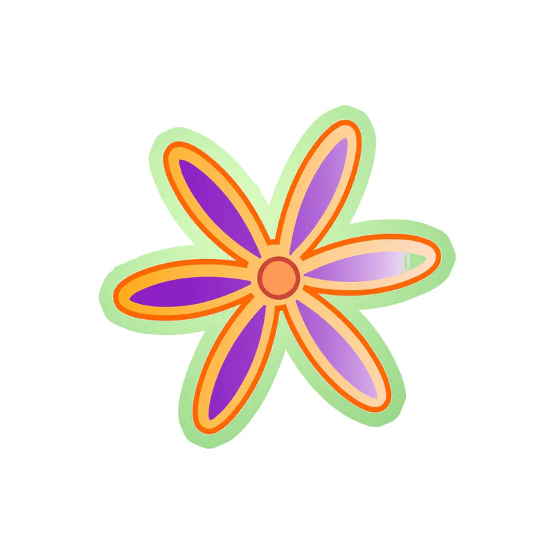 Flower Glow in the Dark Vinyl Decal - Custom Size